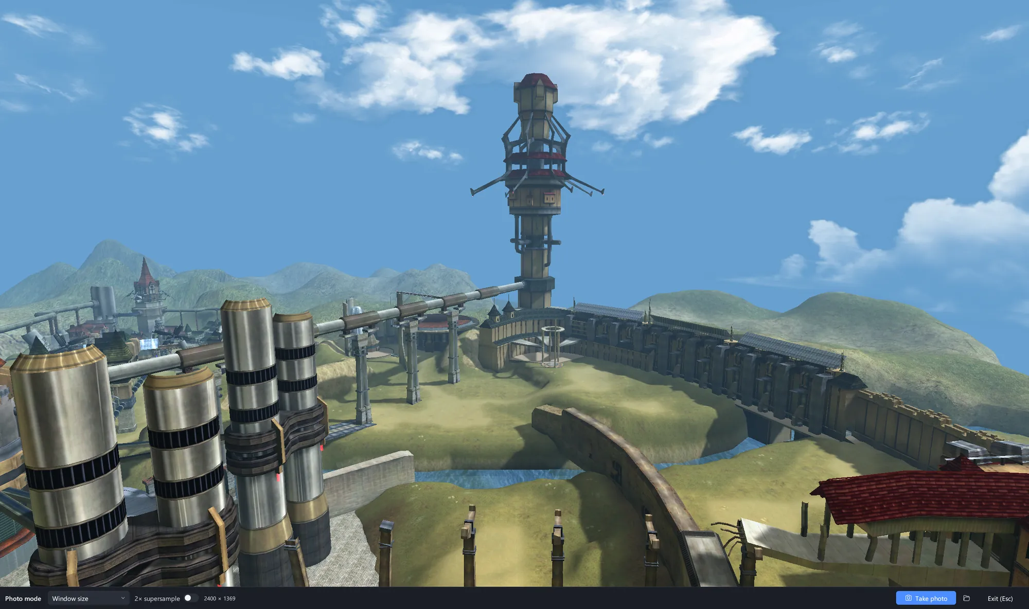 Photo mode: the map fills the window at the photo's shape, with nothing of the editor in it.